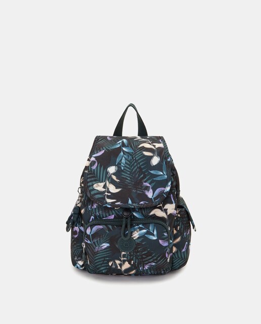 Imagen 0 de Mochila mediana de materiales reciclados con flores multicolor