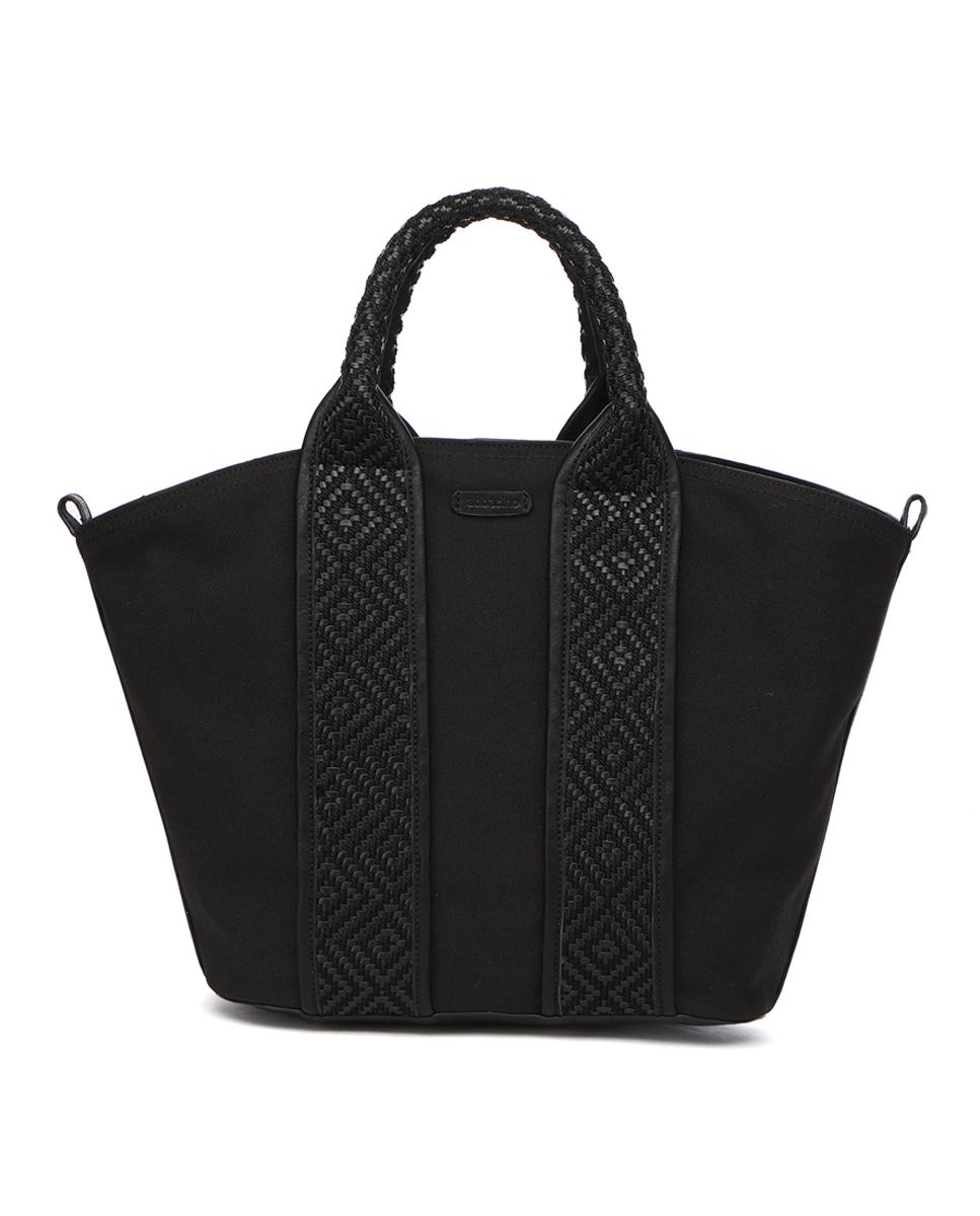 Imagen 0 de Bolso shopper pequeño en materiales reciclados en negro