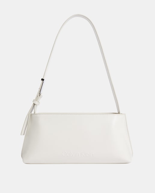 Imagen 0 de Bolso de hombro tipo baguette con logo en el frontal