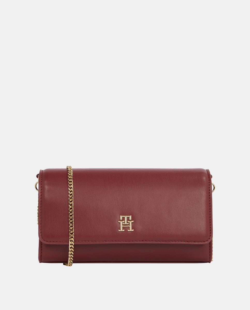 Imagen 0 de Bolso de mujer en color granate con cadena