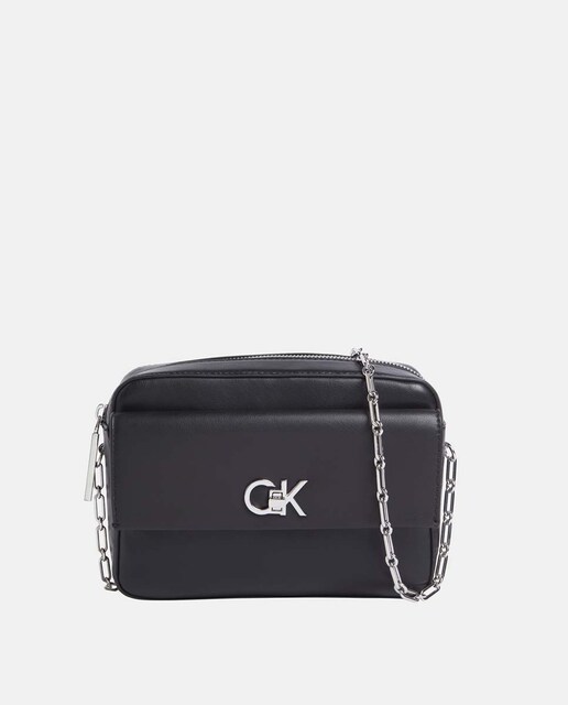 Imagen 0 de Bolso bandolera con cierre de torniquete y bolsillo delantero