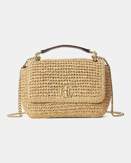Imagen 0 de Bolso de hombro de paja con asa adicional