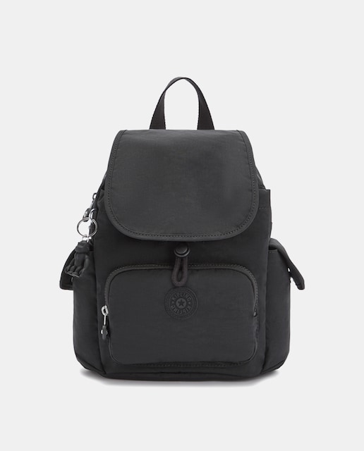 Imagen 0 de Mochila de mujer Kipling City Pack Mini de nylon en negro con solapa