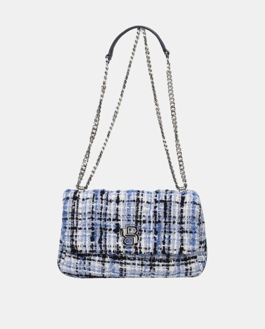 Imagen 0 de Bolso de hombro tejido tweed multicolor