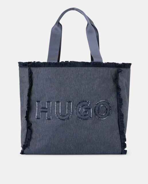 Imagen 0 de Bolso de hombro tipo shopper en tejido denim  denim