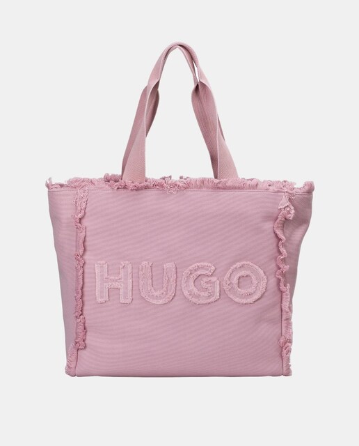 Imagen 0 de Bolso de hombro tipo shopper en tejido canvas, doble asa