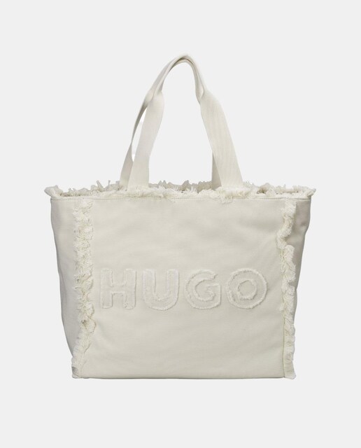 Imagen 0 de Bolso de hombro tipo shopper en tejido canvas, doble asa