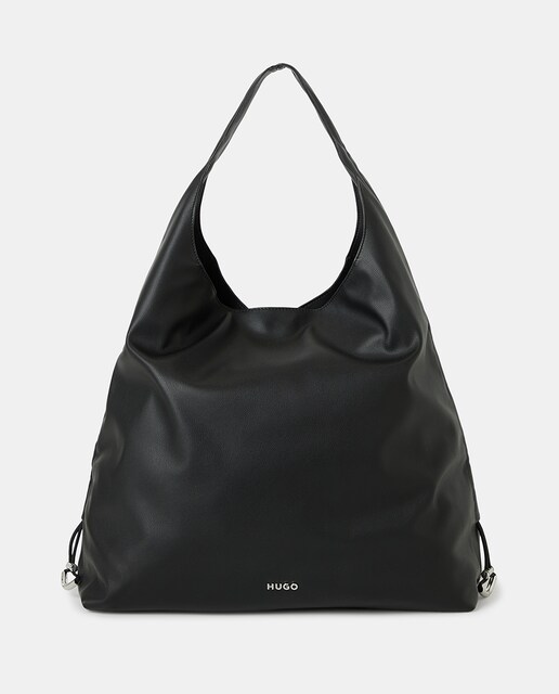 Imagen 0 de Bolso tipo tote en ecopiel en , contraste  logo jacquard