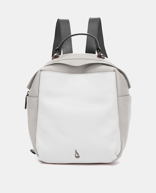 Imagen 0 de Mochila Oceans Diary en piel blanca
