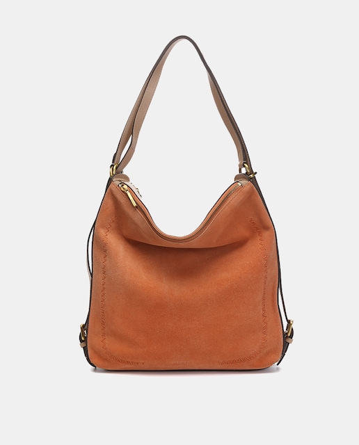 Imagen 0 de Bolso - mochila Oceans Diary en serraje naranja