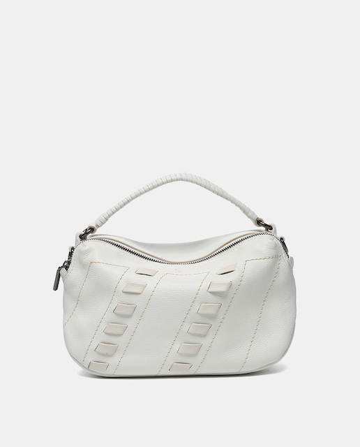 Imagen 0 de Bandolera Oceans Diary con detalles pasados en piel blanca