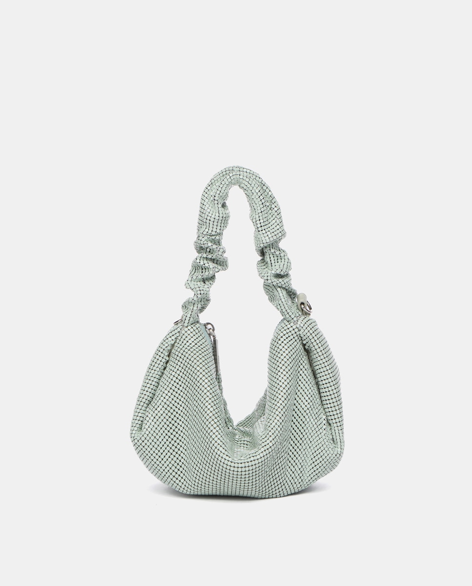 Imagen 0 de Bolso de mano de malla metálica en verde