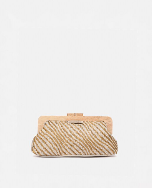 Imagen 0 de Clutch de fiesta animal print en camel