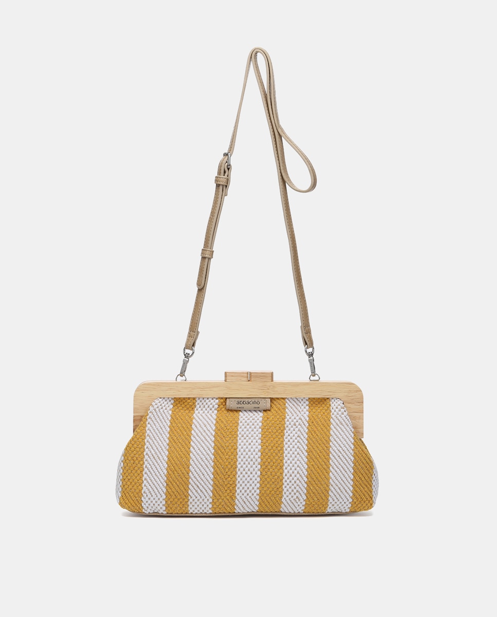 Imagen 0 de Clutch de fiesta Oceans Diary a rayas en amarillo