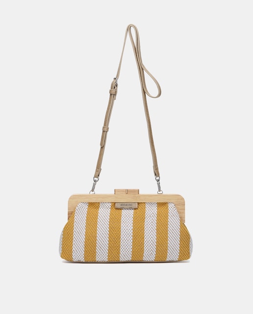 Imagen 0 de Clutch de fiesta Oceans Diary a rayas en amarillo