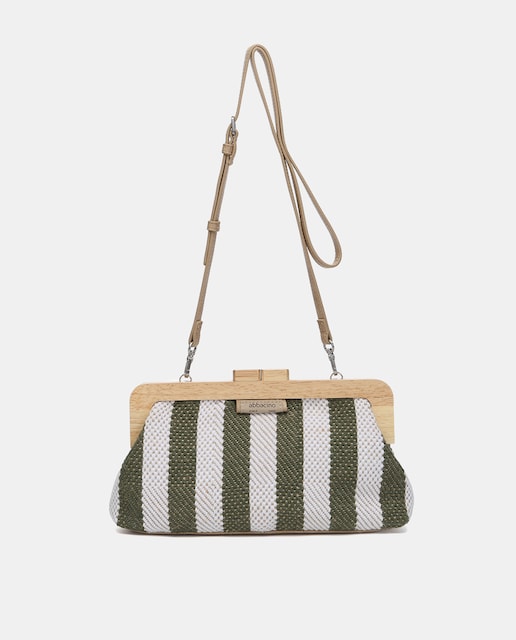 Imagen 0 de Clutch de fiesta Oceans Diary a rayas en verde