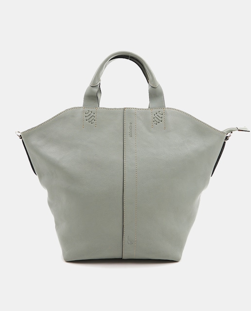 Imagen 0 de Bolso de mano tipo shopper de piel verde