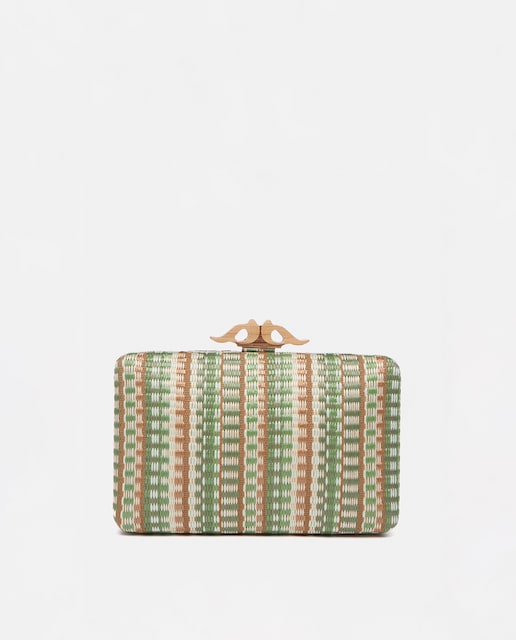 Imagen 0 de Clutch de fiesta con estampado en verde