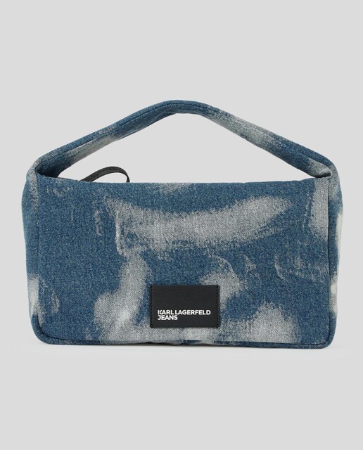 Imagen 0 de Minibolso hobo de mujer de denim recubierto con cremallera
