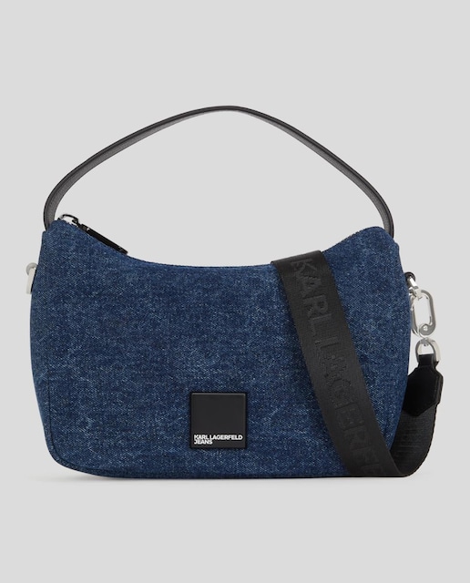 Imagen 0 de Minibolso hobo de mujer de denim recubierto con cremallera