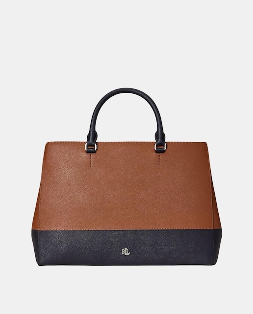 Imagen 0 de Bolso satchel Hanna grande de piel