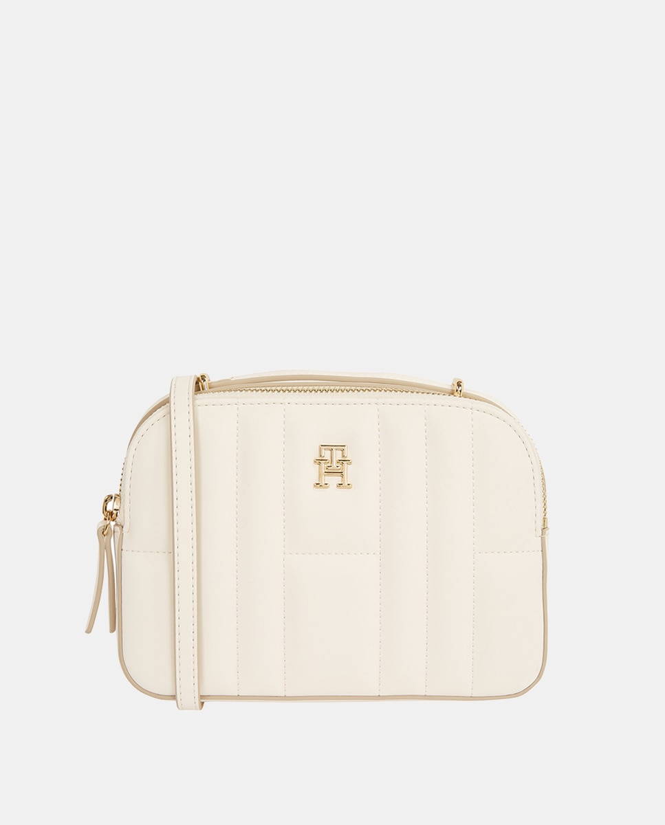 Imagen 0 de Bolso bandolera en color blanco con diseño acolchado