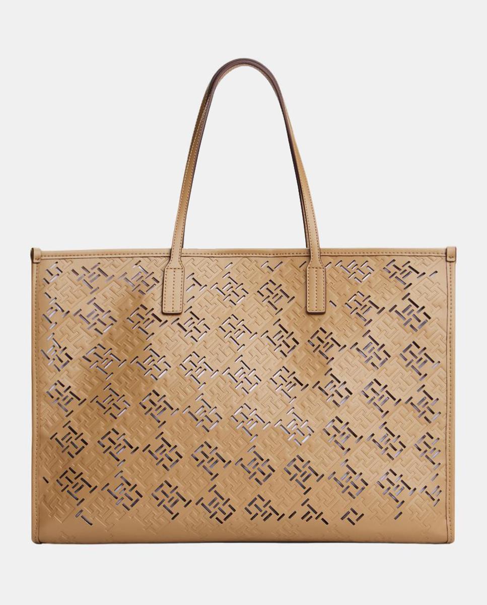 Imagen 0 de Bolso estilo satchel de mujer en color azul espacial de Tommy Hilfiger.