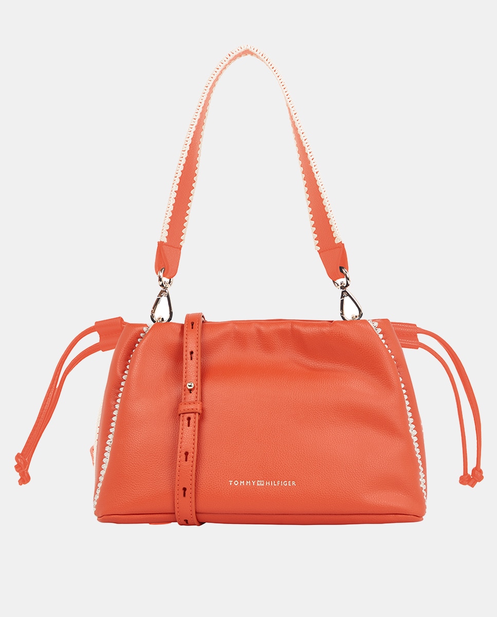 Imagen 0 de Bolso estilo mini bucket en color naranja