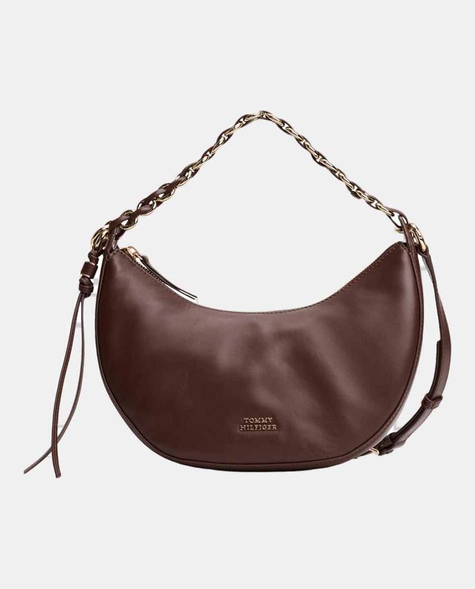 Imagen 0 de Bolso estilo crossover de mujer en color marrón de Tommy Hilfiger.