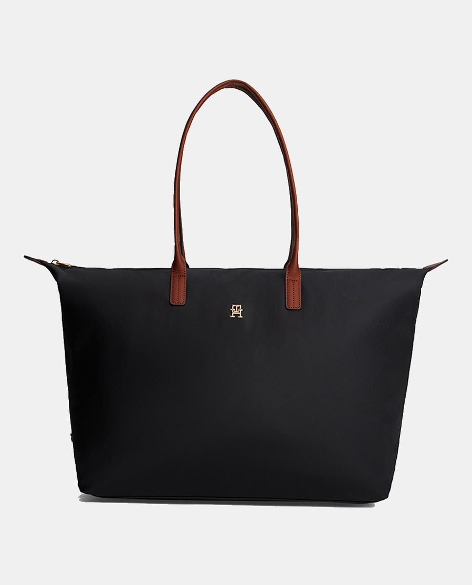Imagen 0 de Bolso estilo tote de mujer en color negro de Tommy Hilfiger