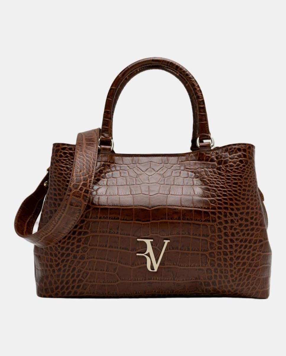 Imagen 0 de Bolso satchel de mujer Valentina piel coco