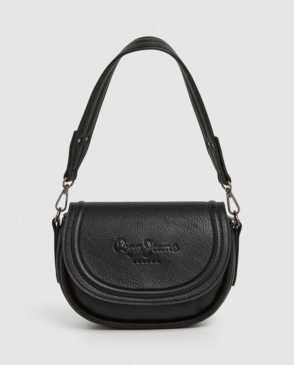 Imagen 0 de Bolso bandolera Crisha Code de mujer, con solapa con logo y doble correa