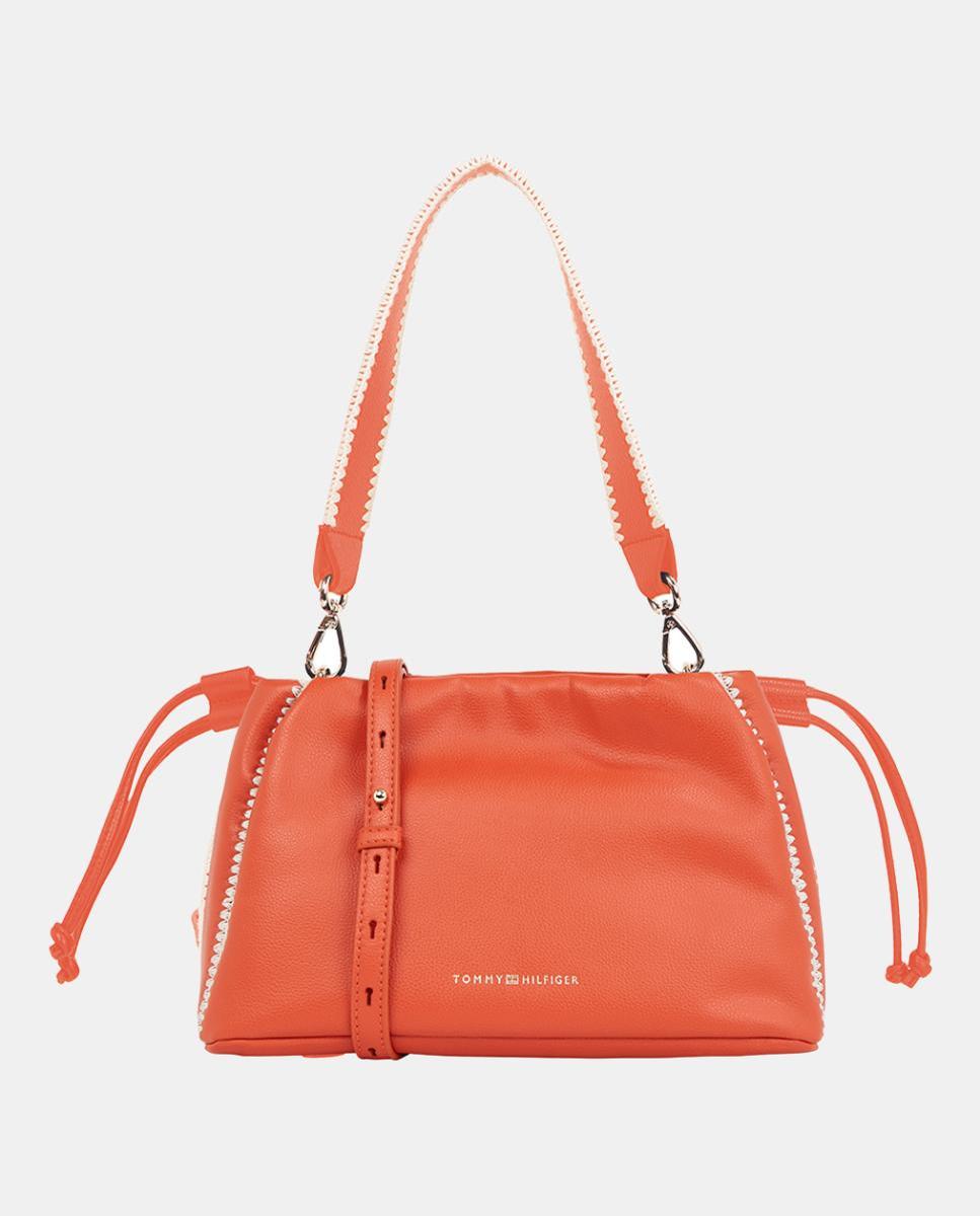 Imagen 0 de Bolso estilo mini bucket en color naranja