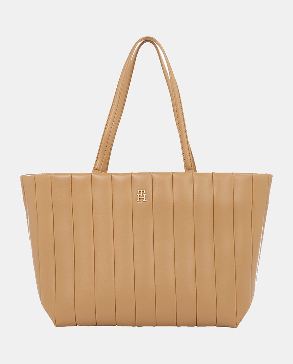 Imagen 0 de Bolso tote efecto acolchado en color camel