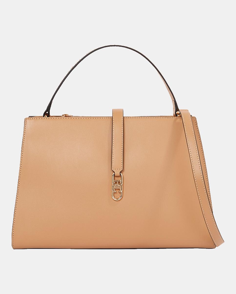 Imagen 0 de Bolso estilo satchel en color camel