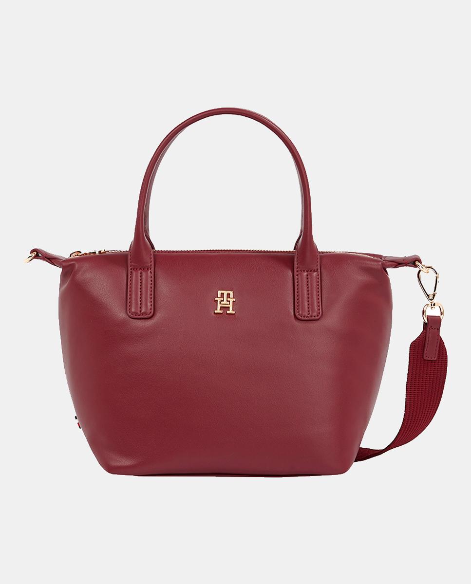 Imagen 0 de Bolso estilo mini tote en color burdeos