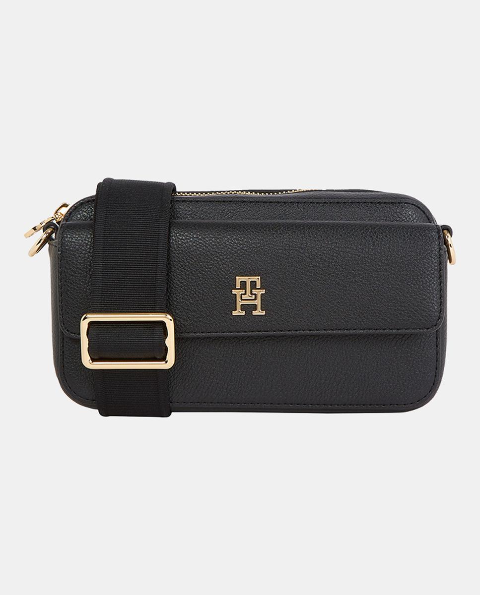 Imagen 0 de Bolso bandolera con bolsillo exterior en color negro