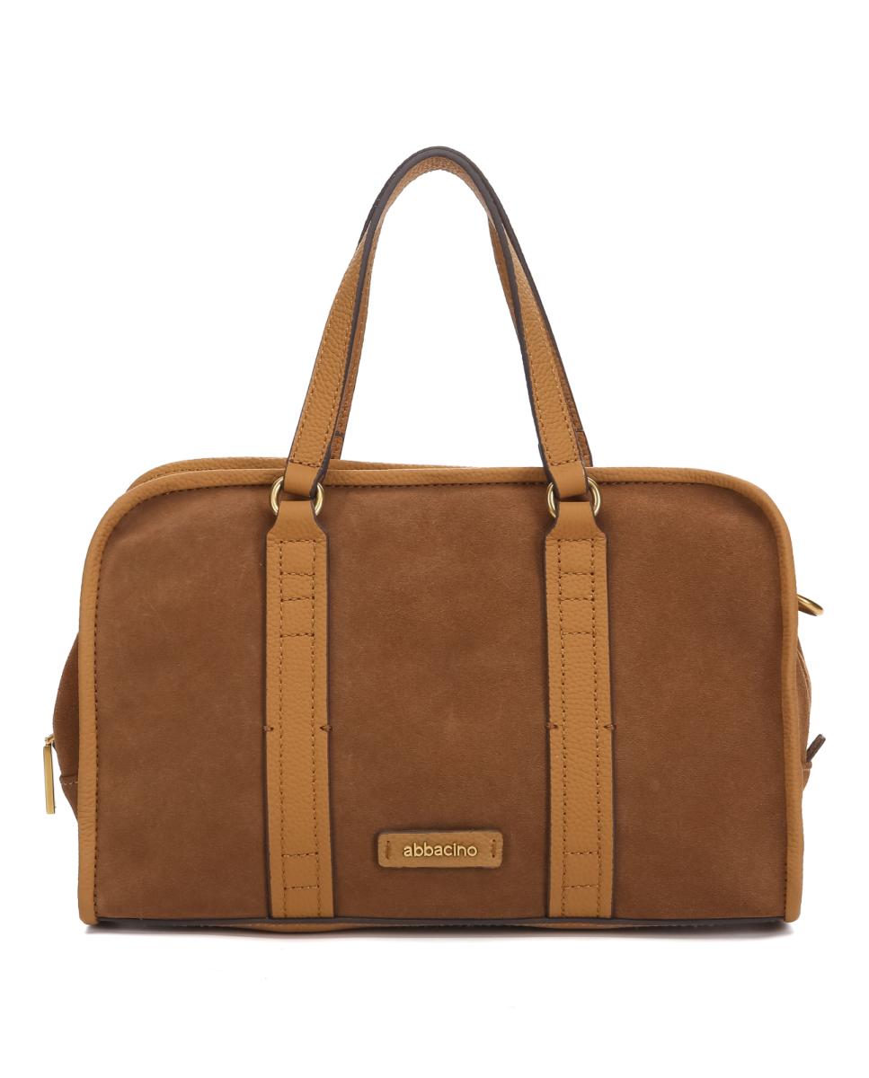 Imagen 0 de Bolso de mano Freedom en serraje cognac