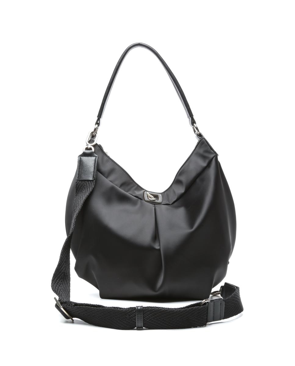 Imagen 0 de Bolso hobo de mujer efecto satinado en negro