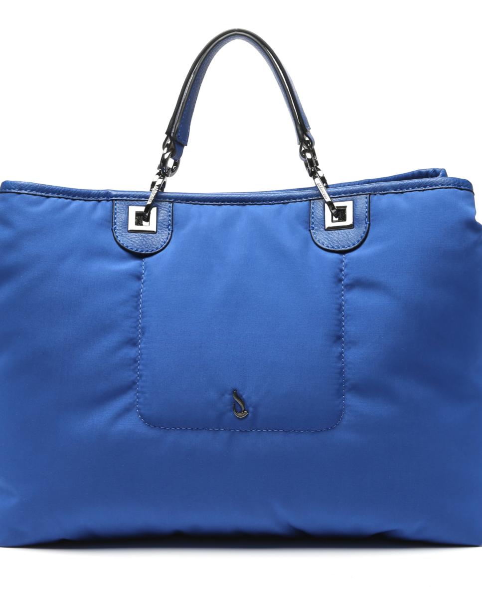 Imagen 0 de Bolso de mano grande de nylon en azul