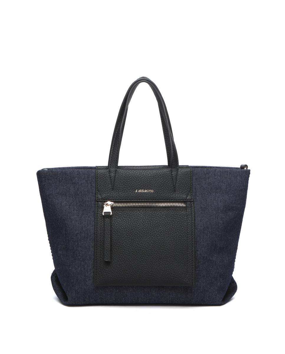 Imagen 0 de Bolso shopper pequeño en tejido de jeans
