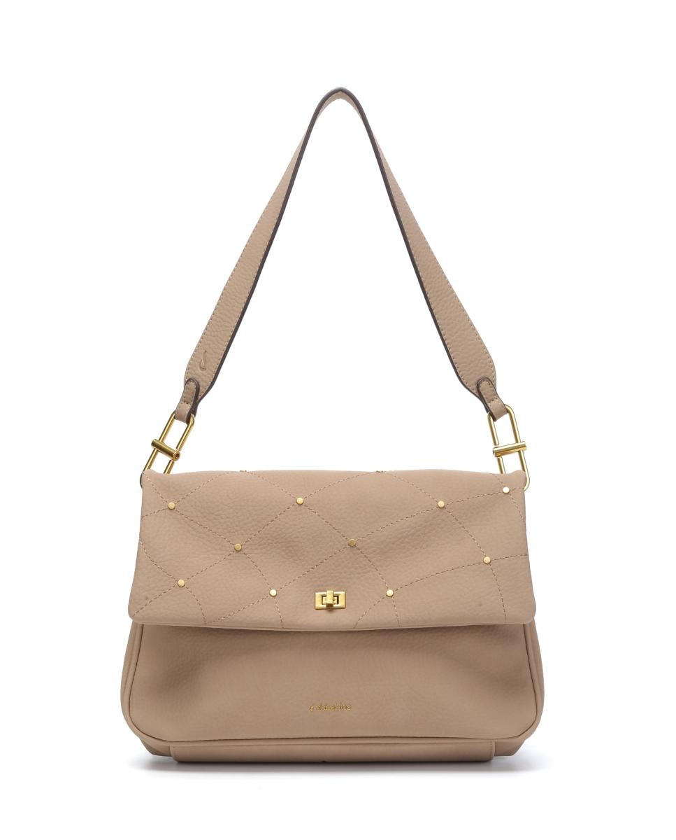 Imagen 0 de Bolso de hombro Freedom en materiales reciclados beige