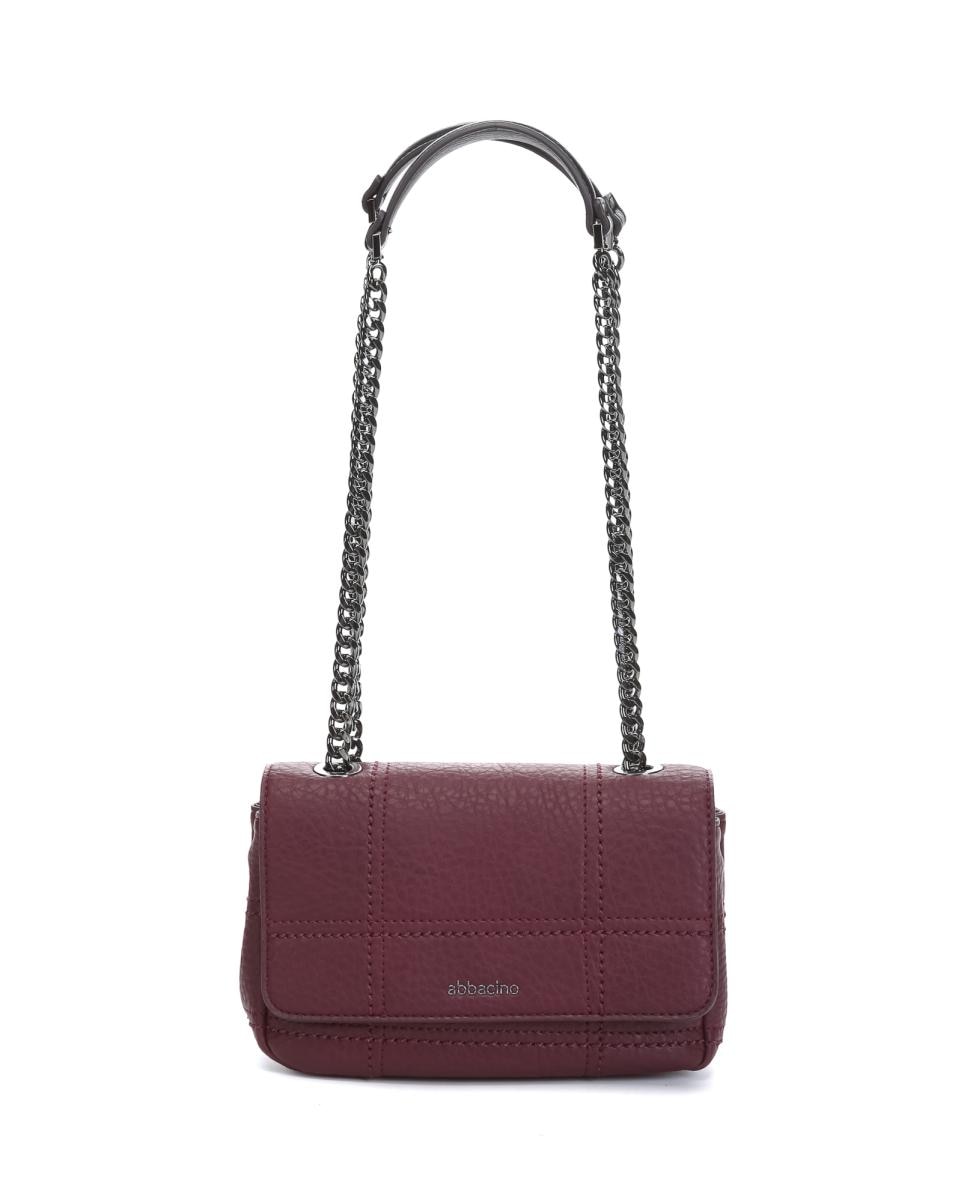 Imagen 0 de Bolso de hombro pequeño Freedom en materiales reciclados burdeos
