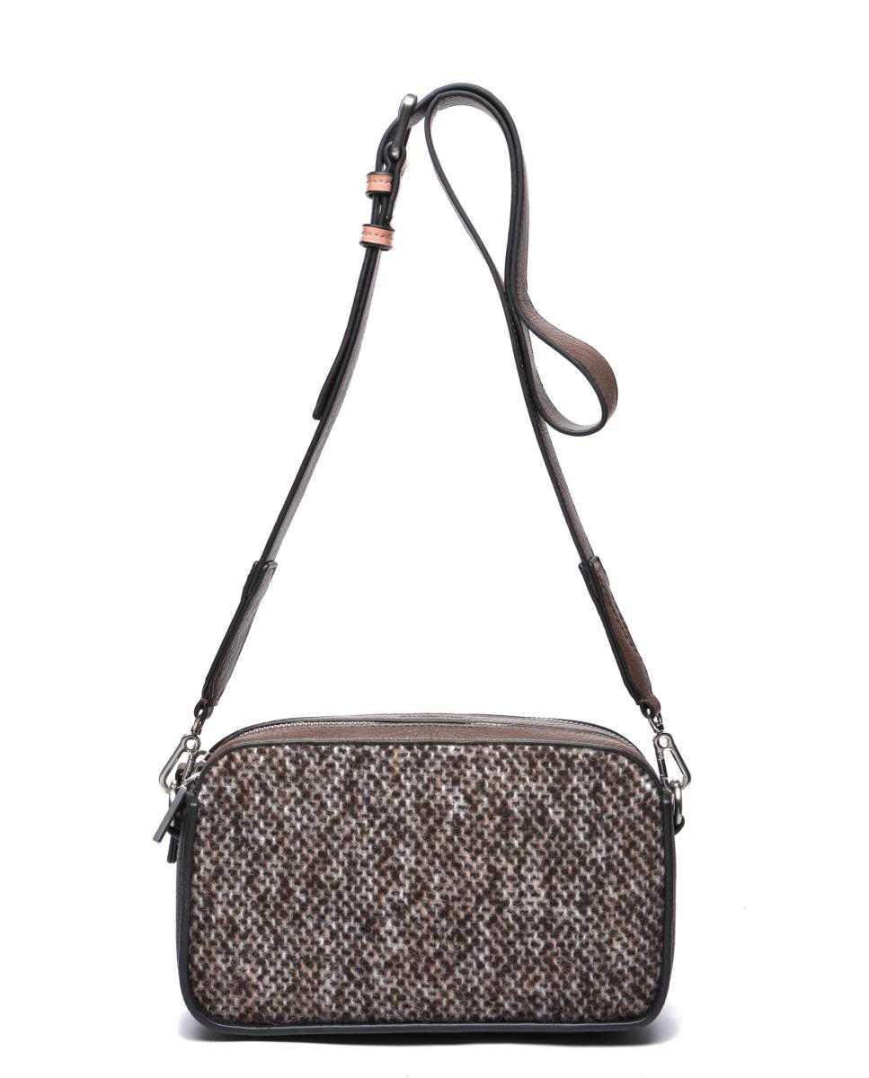 Imagen 0 de Bandolera de tweed en marrón