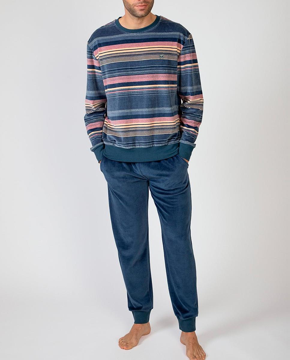 Imagen 0 de Pijama largo de hombre de terciopelo