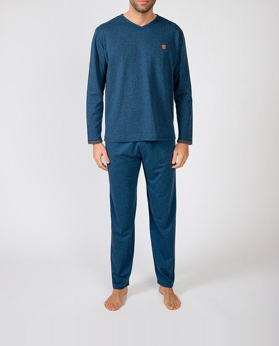 Imagen 0 de Pijama largo de hombre de punto tejido doble cara