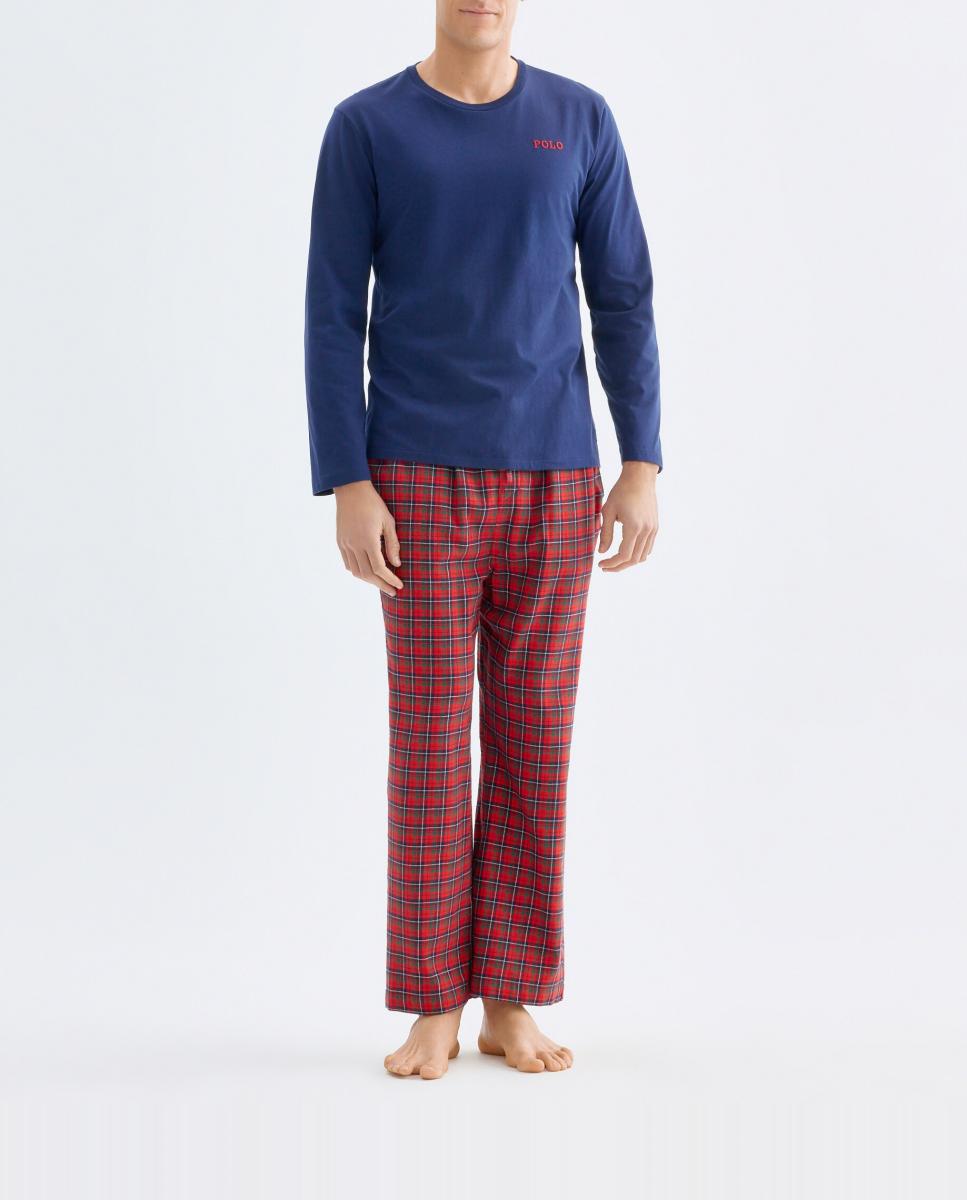 Imagen 0 de Pijama de hombre largo de punto jersey y franela