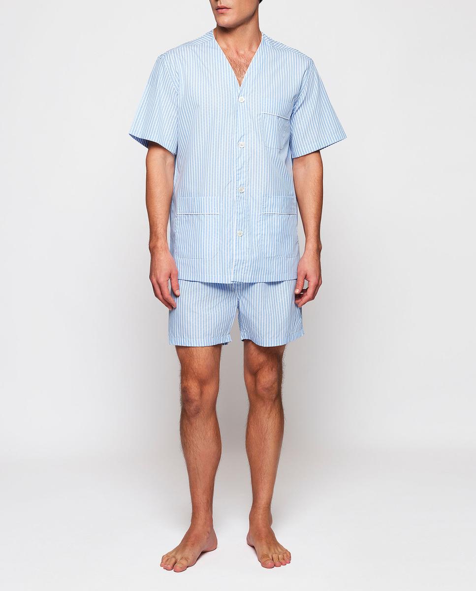 Imagen 0 de Pijama corto de hombre de rayas