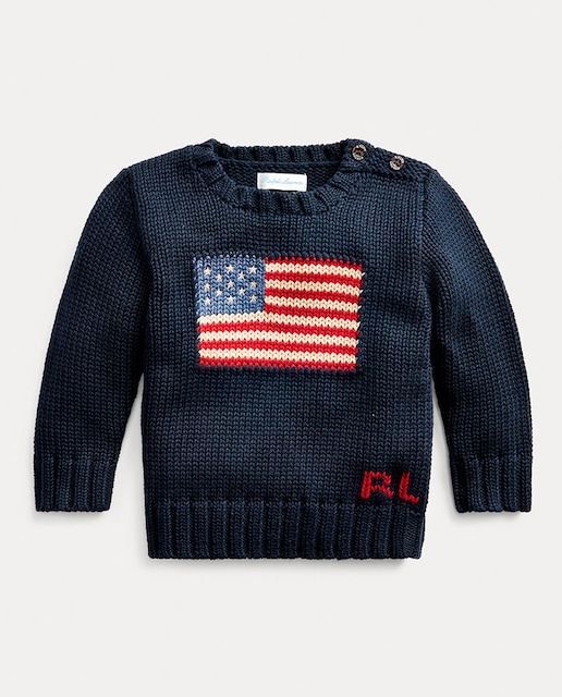 Imagen 0 de Jersey de bebé niño de algodón con bandera de USA