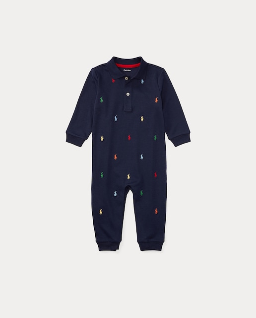Imagen 0 de Pelele de bebé niño de algodón en azul marino